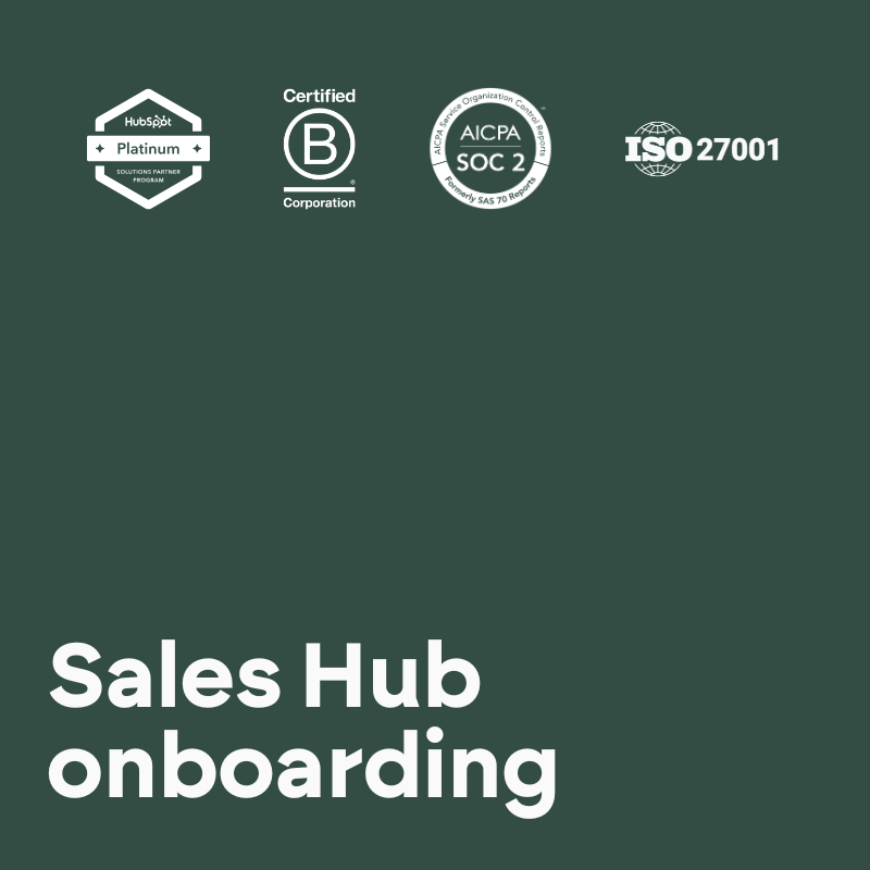 Sales Hub onboarding