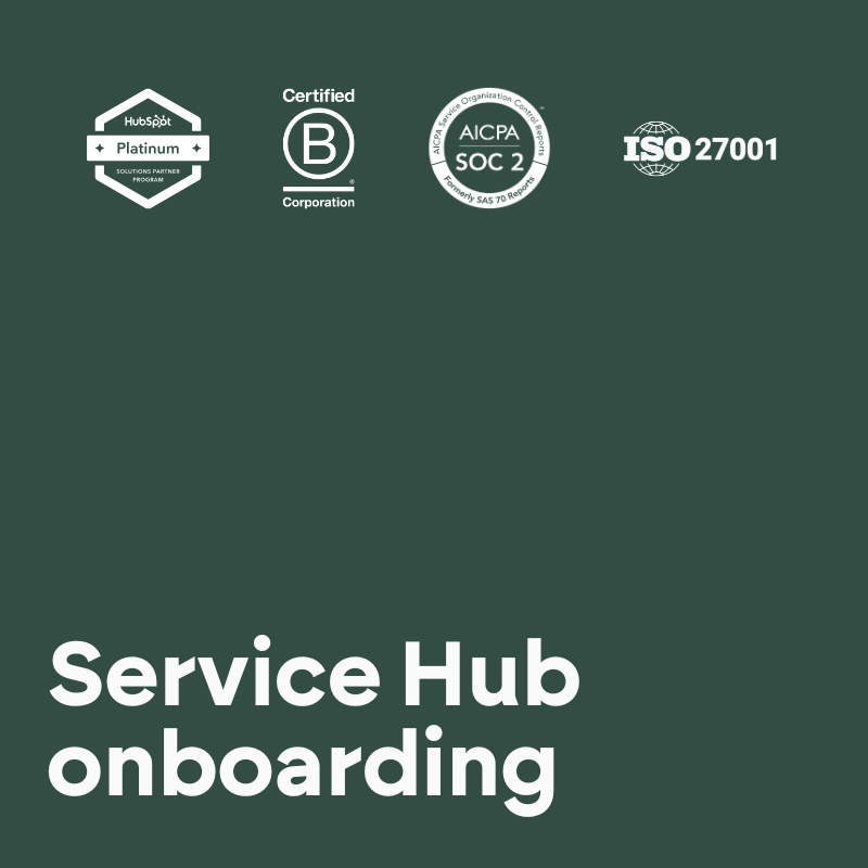 Service Hub onboarding